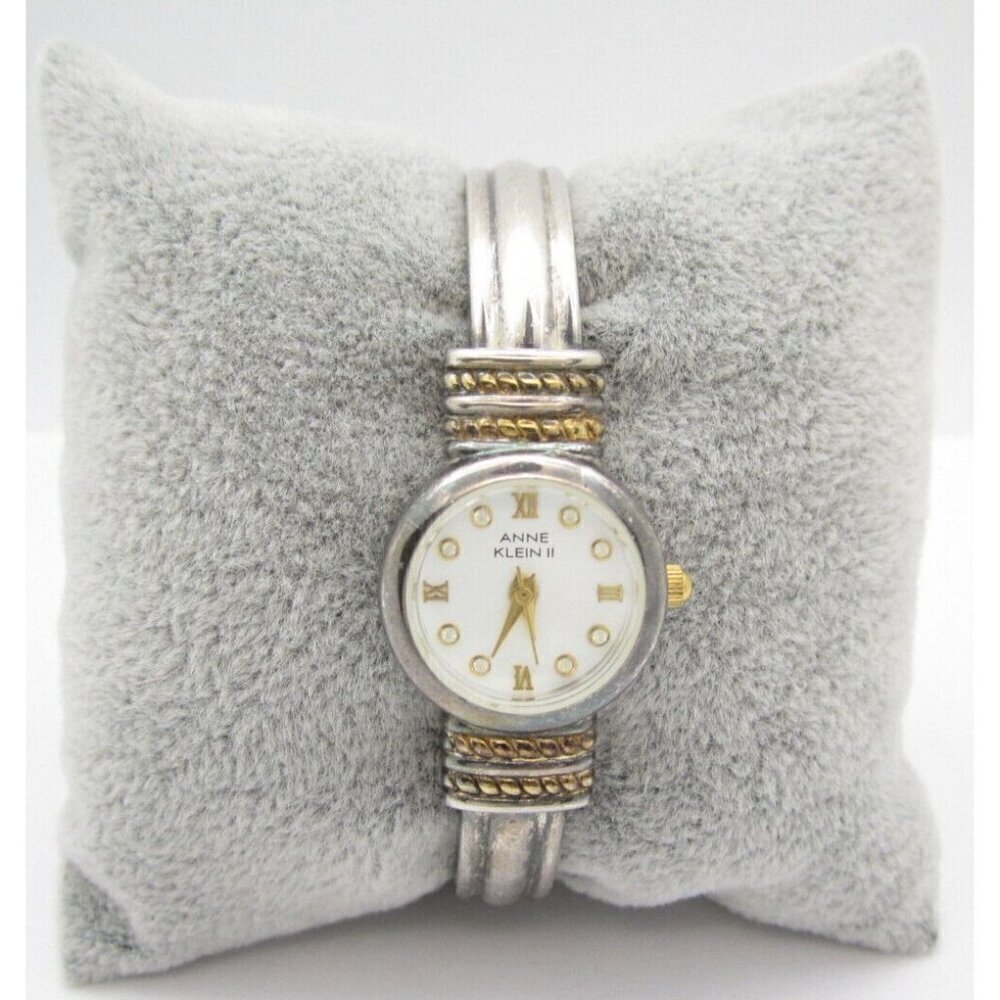 Women Anne Klein II Quartz WR Analog Dial Round Bangle Watch (H67) "New Battery"